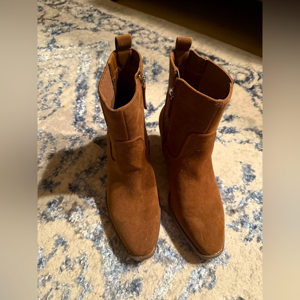 Universal Thread cognac colored ankle boots